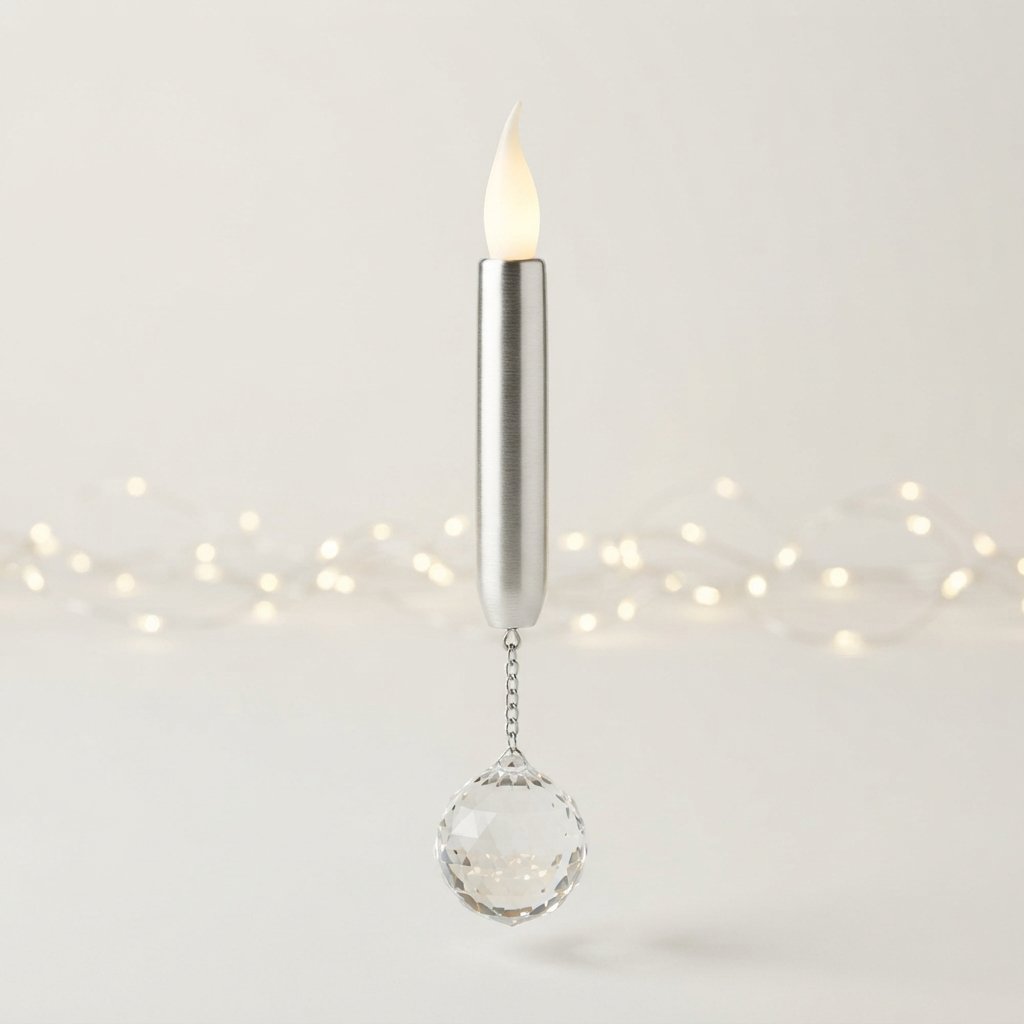 LED Christmas Tree Candles with Remote Control — Silver
