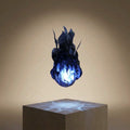 LED Floating Fireball Prop with Glowing Flame Effect – Battery Powered Cosplay and Halloween Decoration — Black
