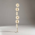 LED Floor Lamp with Six Disc Shades and Marble Base — A