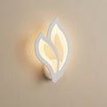 LED Leaf Wall Light, Warm White Acrylic Sconce — White - Warm Light