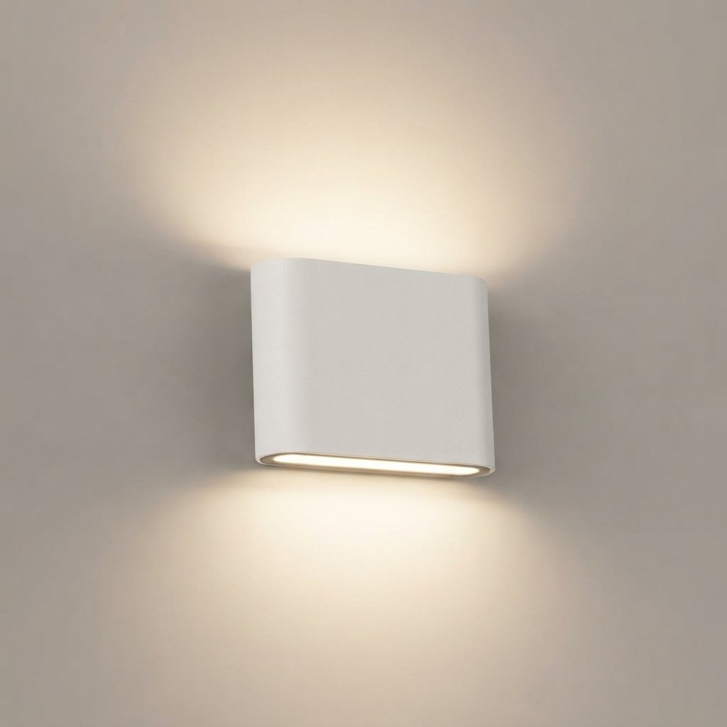 LED Up-Down Wall Light, Indoor & Outdoor, Black or White — White