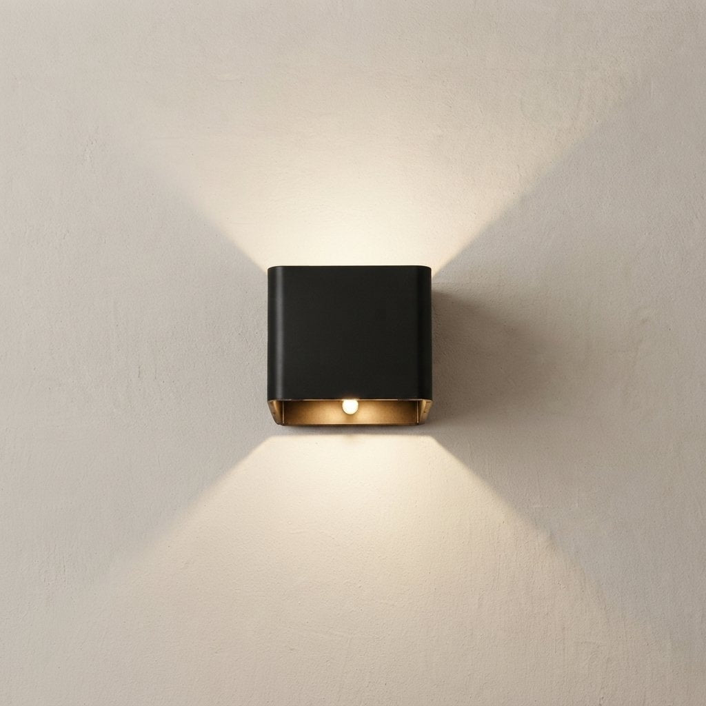 LED Wall Light, Rechargeable Battery, Dimmable Touch — Black