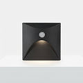LED Wall Light with Motion Sensor, IP65, 3 W – Indoor & Outdoor — Black-Square