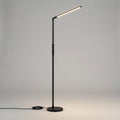 Minimalist Linear LED Floor Lamp, Metal, Black or White — Black