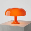 Mushroom Table Lamp, Dome Shade, Two Sizes — Orange