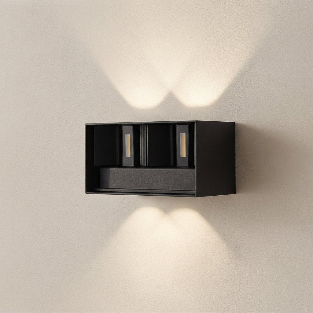 Outdoor LED Wall Light with PIR Motion Sensor, 12W/24W — 12w-black body