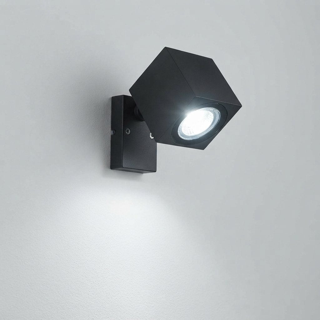 Outdoor Wall Spotlight, Adjustable Aluminium, IP65, 5W LED — Cool White (5500-7000K)