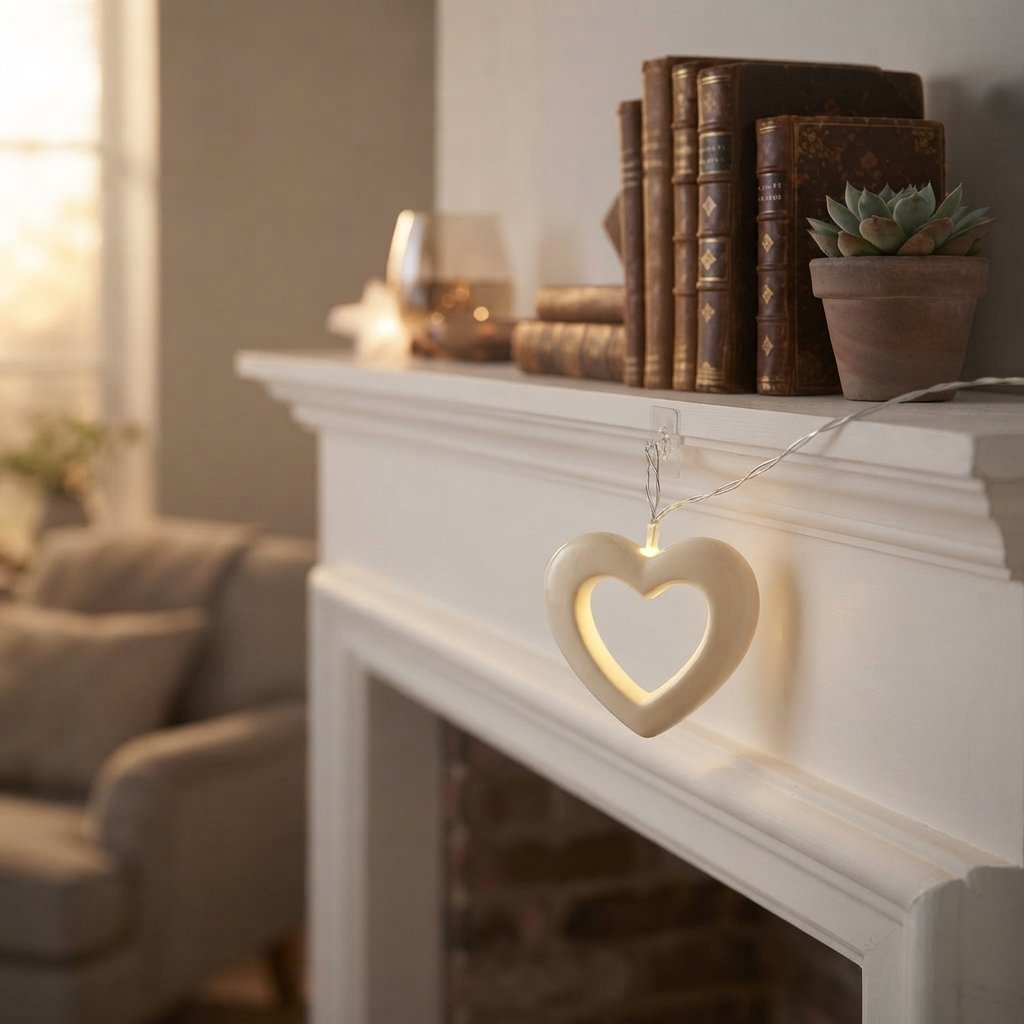 Paper Star LED Fairy Lights, Warm White, Indoor — Warm White Heart
