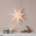 Paper Star LED Light, White Christmas Decoration — 30 cm