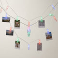 Photo Clip Fairy String Lights with Pegs, Warm White or Colour — Coloured