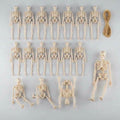 Posable Mini Skeleton Figurines with Jute Twine – Set of 6 or 12 — 12 Pieces