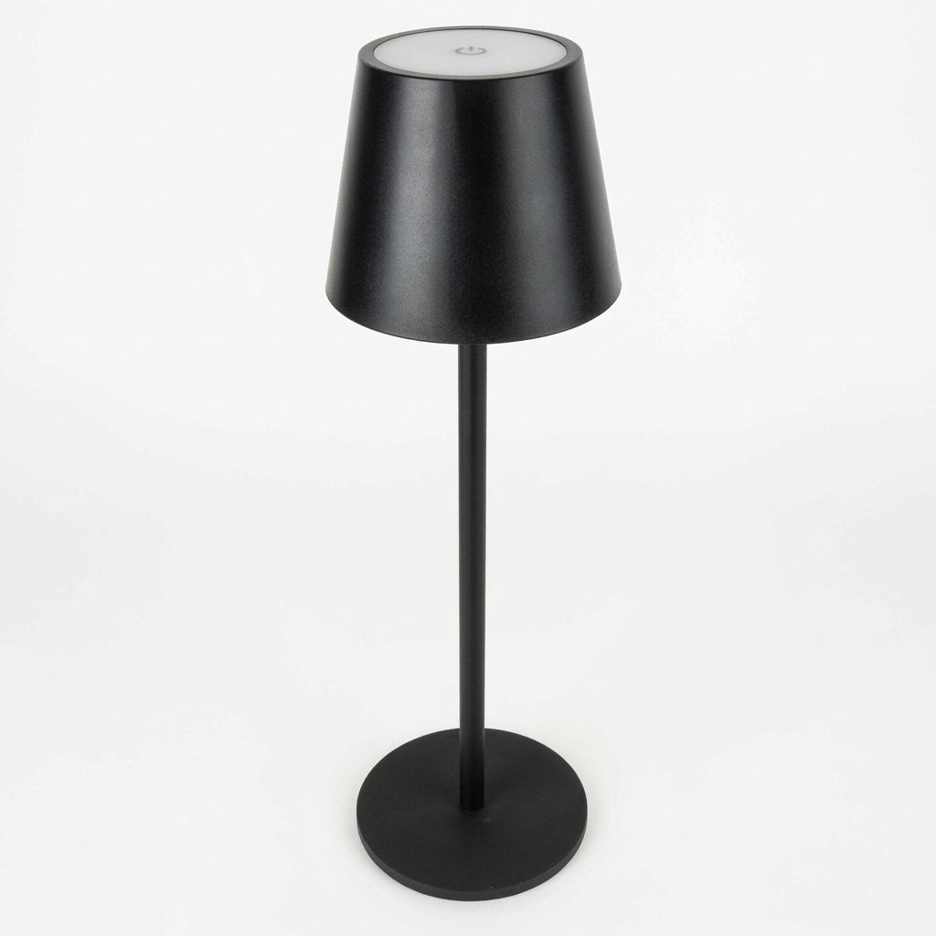 Rechargeable LED Touch Table Lamp, Dimmable, 36 cm — Black