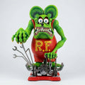 Retro Hot Rod Monster Collectible Figure – Hand-Painted Resin Model with Car Base — Rat Fink