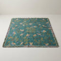 Reversible Cotton Muslin Throw Blanket with Bird Print — Double (150 x 200 cm)