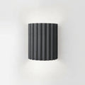 Ribbed Resin LED Wall Light, 7W Warm Glow — Black