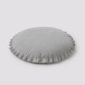 Round Cotton Play Mat with Ruffle Edge for Babies — Grey