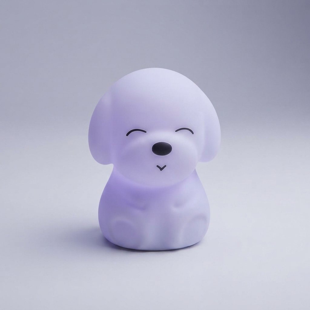 Silicone Dog Night Light with Touch & Colour Control — Touch and pressure control