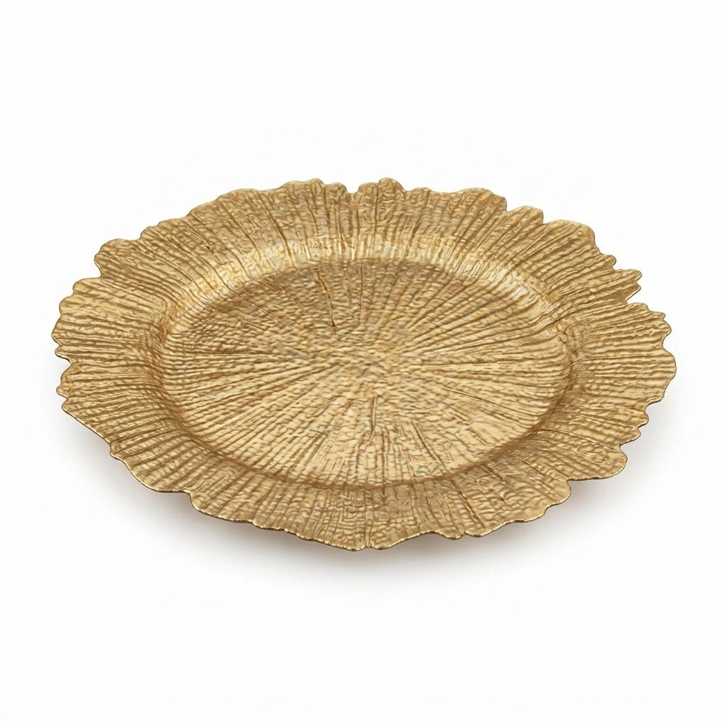 Silver Reef Charger Plates, 13 in – Set of 6 — gold 6pcs