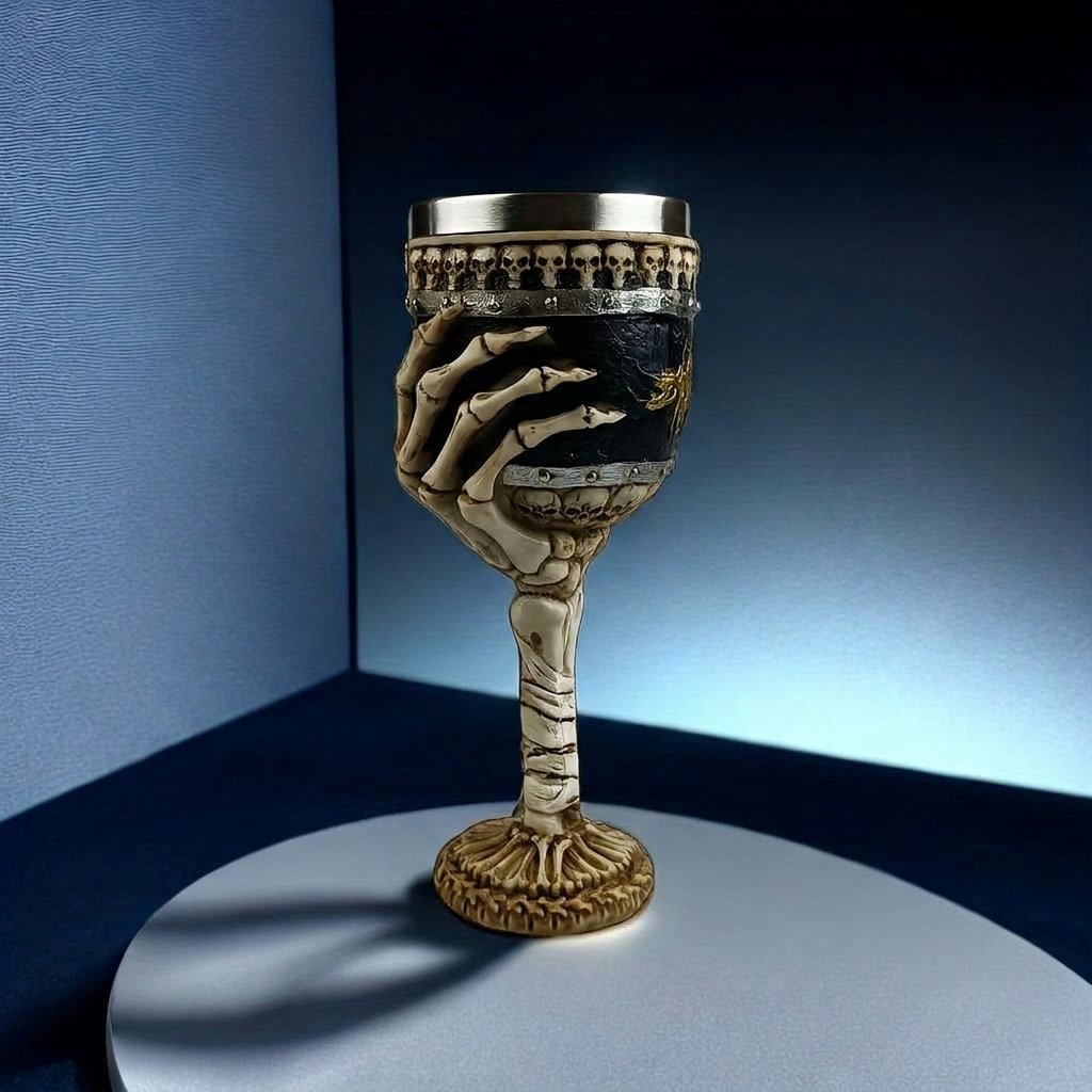 Skeleton Hand Skull Goblet with Stainless Steel Inner Cup — Default