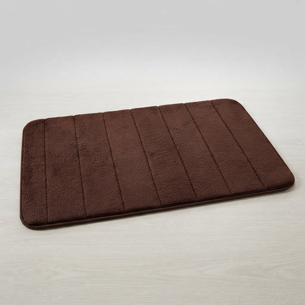 Soft Microfibre Bath Mat – Anti-Slip & Quick-Dry — Brown