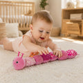 Soft Musical Caterpillar Rattle Toy for Babies — Pink