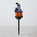 Solar-Powered Halloween Garden Stake Lights – Resin Pumpkin and Ghost Lanterns for Outdoor Use — Wizard Pumpkin