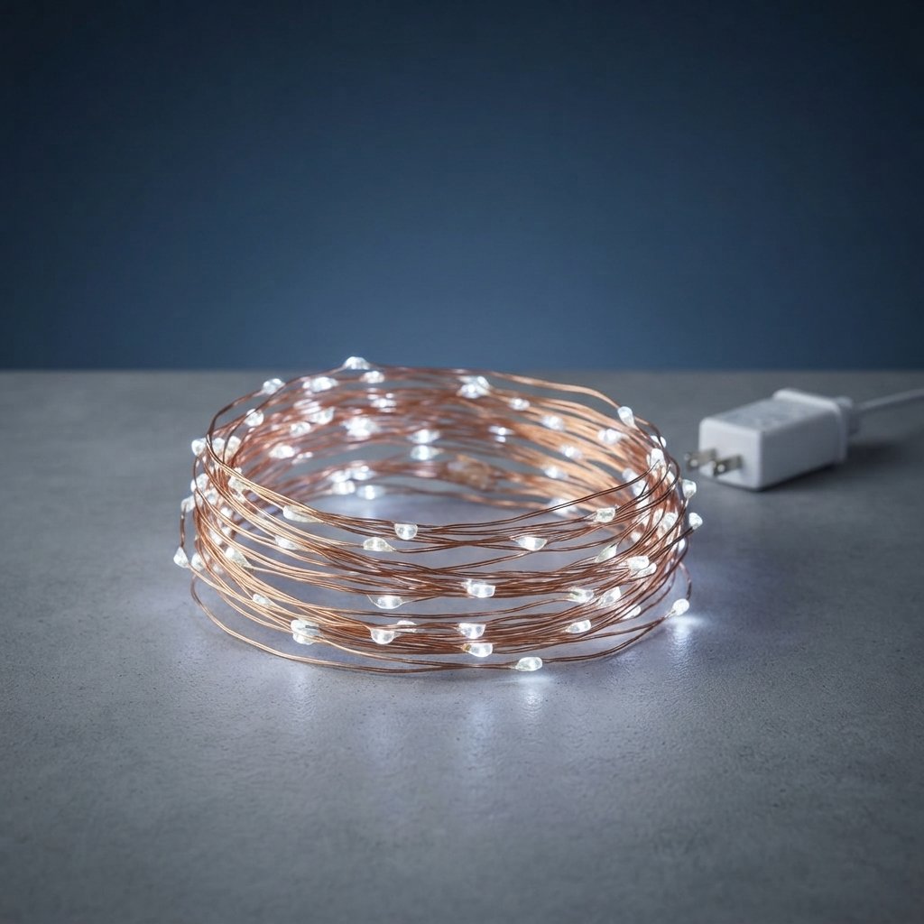 Solar String Lights – 100 LED, 17 m, Garden & Patio — White
