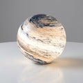 Sphere LED Table Lamp with Swirling Planet Pattern — Ø 12 cm (Ø 4.7")