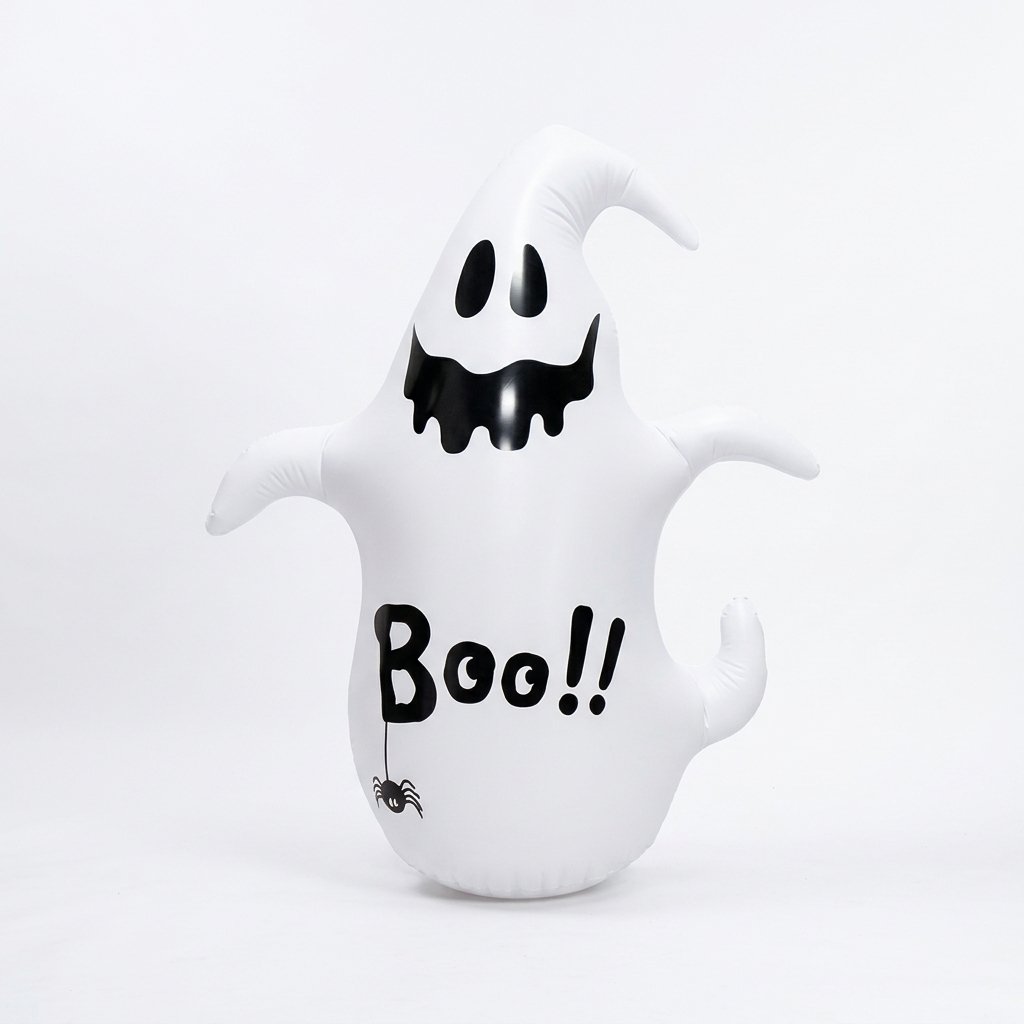 Stacked Pumpkin Inflatable Halloween Yard Decoration with Water-Fillable Base – Ghost or Pumpkin Design — Ghost