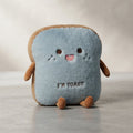 Toast Slice Plush Cushion with Embroidered Face, 14 in — Daydream