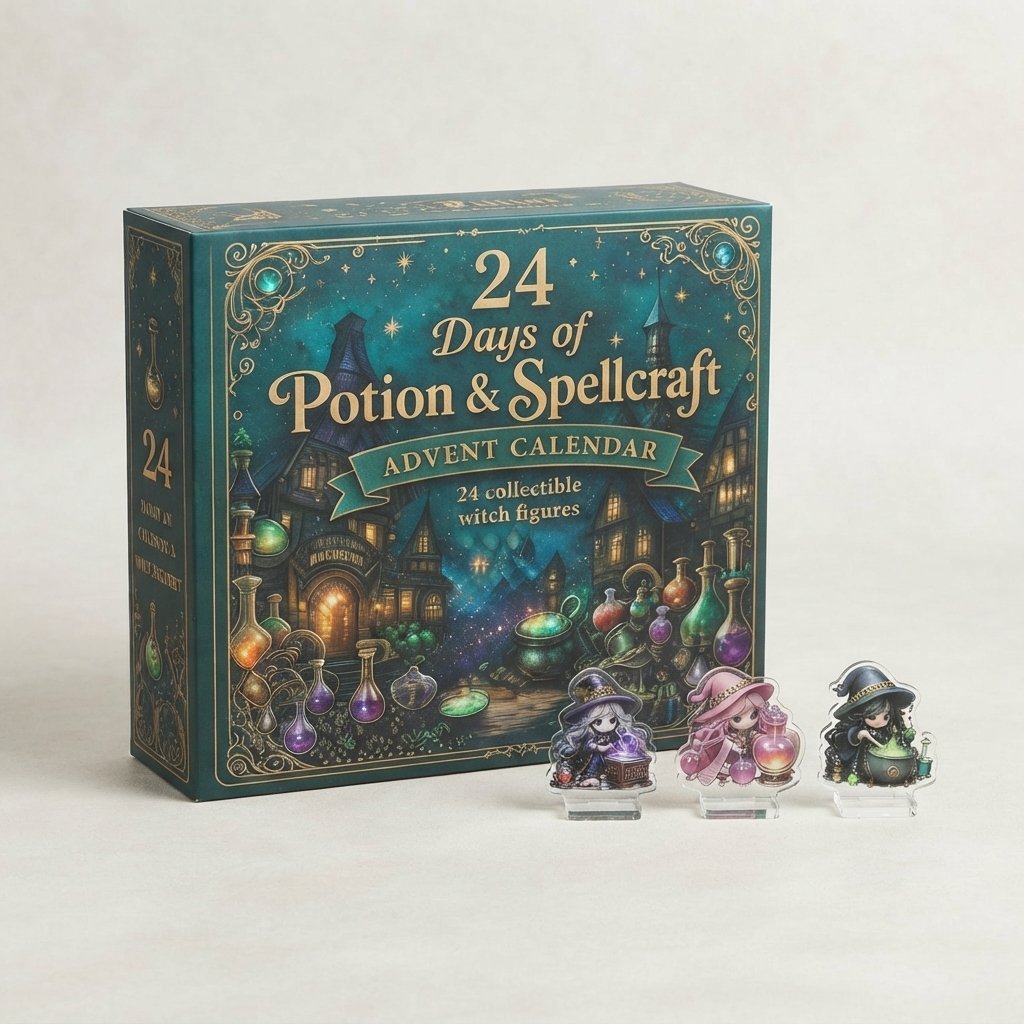 Witch Figures Advent Calendar – 24 Collectible Figurines — 2D Version