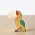 Wooden Animal LED Table Lamp, Sculptural Nordic Design — Toucan 13cmx19cm / 5" × 7"