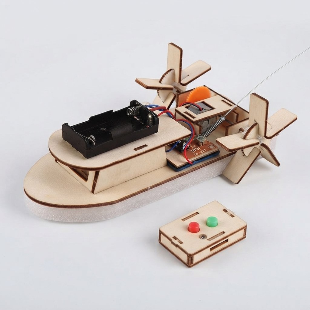 Wooden DIY Science Construction Kit – Electric Boat & More — 1