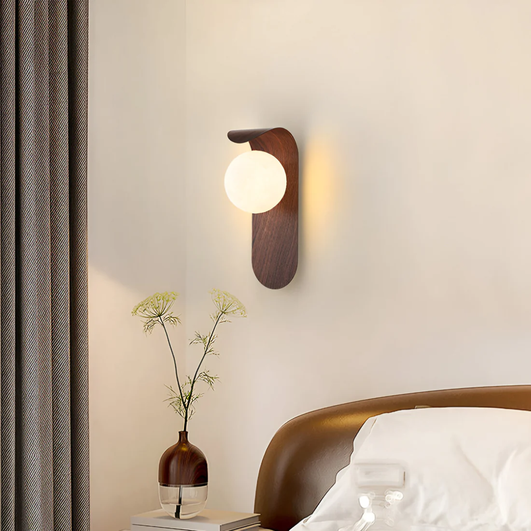 Scandinavian Wood Globe Wall Sconce G9 LED 5W