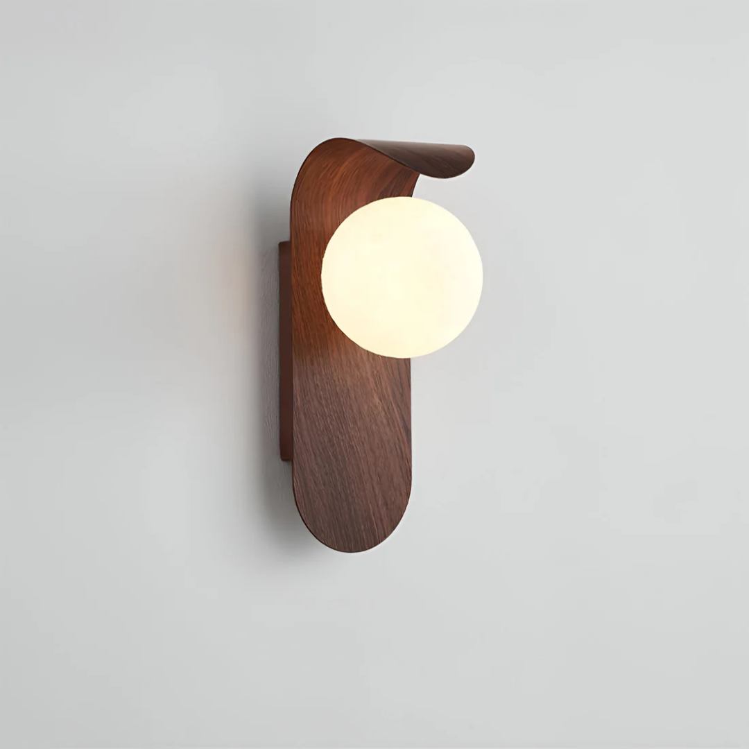 Scandinavian Wood Globe Wall Sconce G9 LED 5W