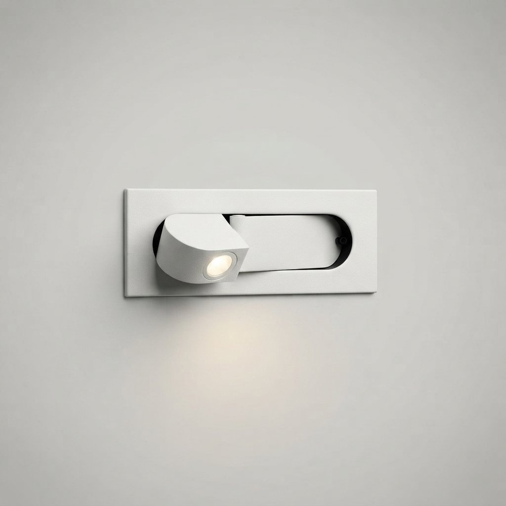 Adjustable LED Wall Reading Light with 3 Colour Temperatures — Matt White