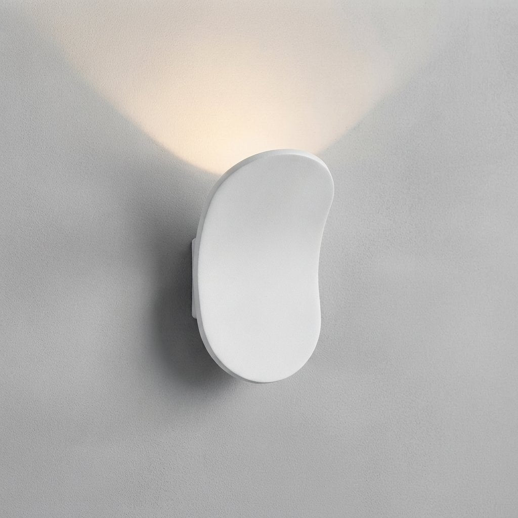 Curved LED Wall Light, Minimalist Metal Sconce — White