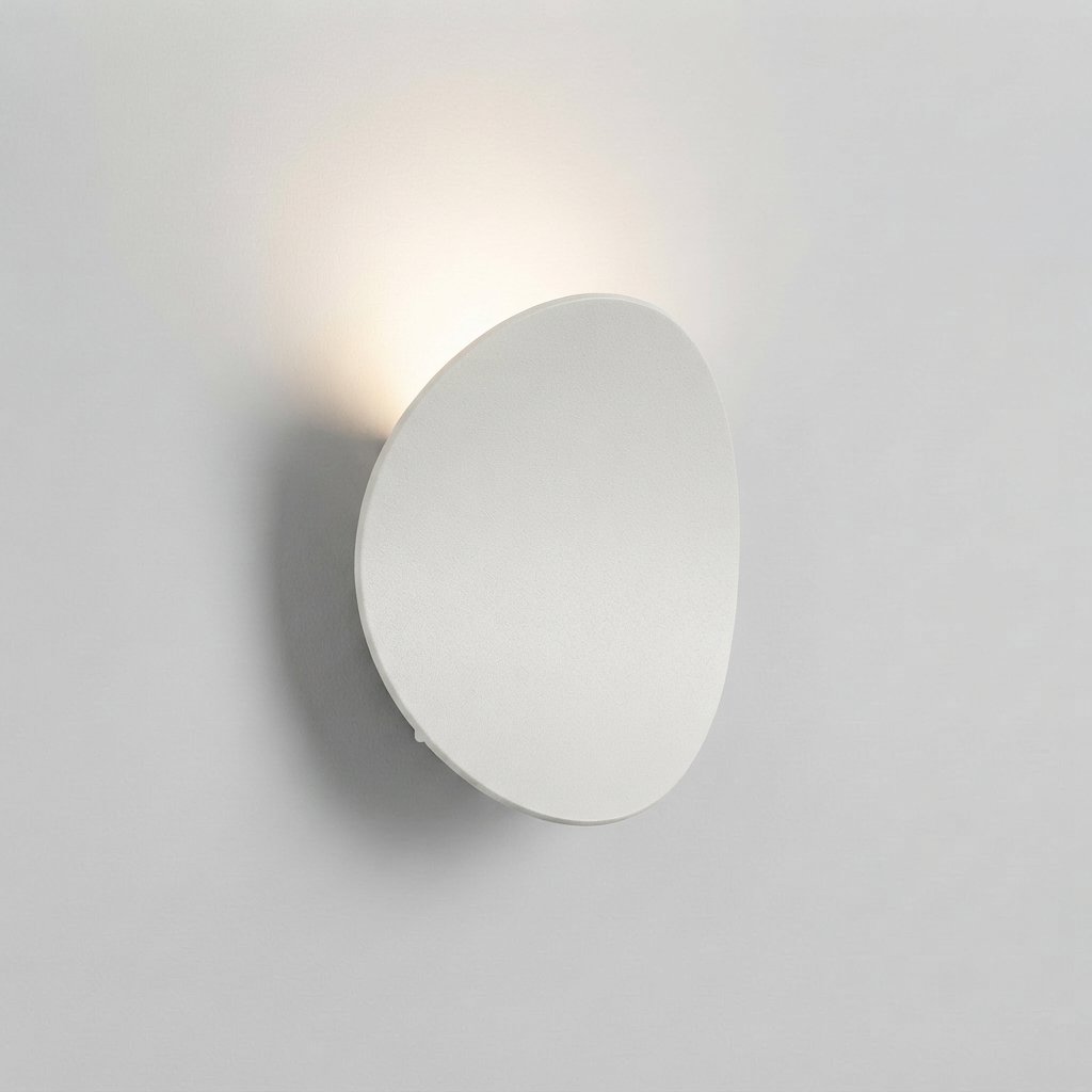 Curved LED Wall Light with 3 Colour Temperatures, Black — White
