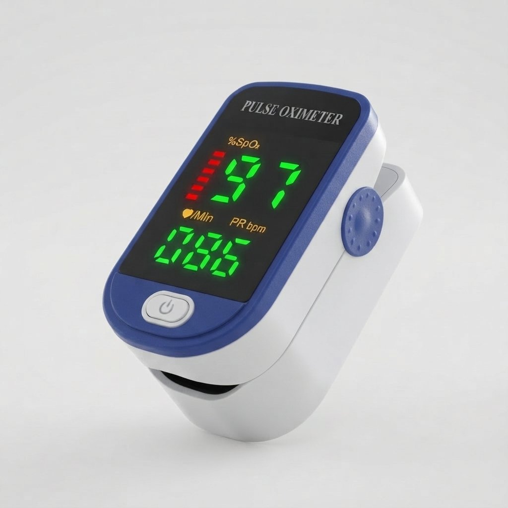 Fingertip Pulse Oximeter – SpO2 & Heart Rate Monitor — Blue