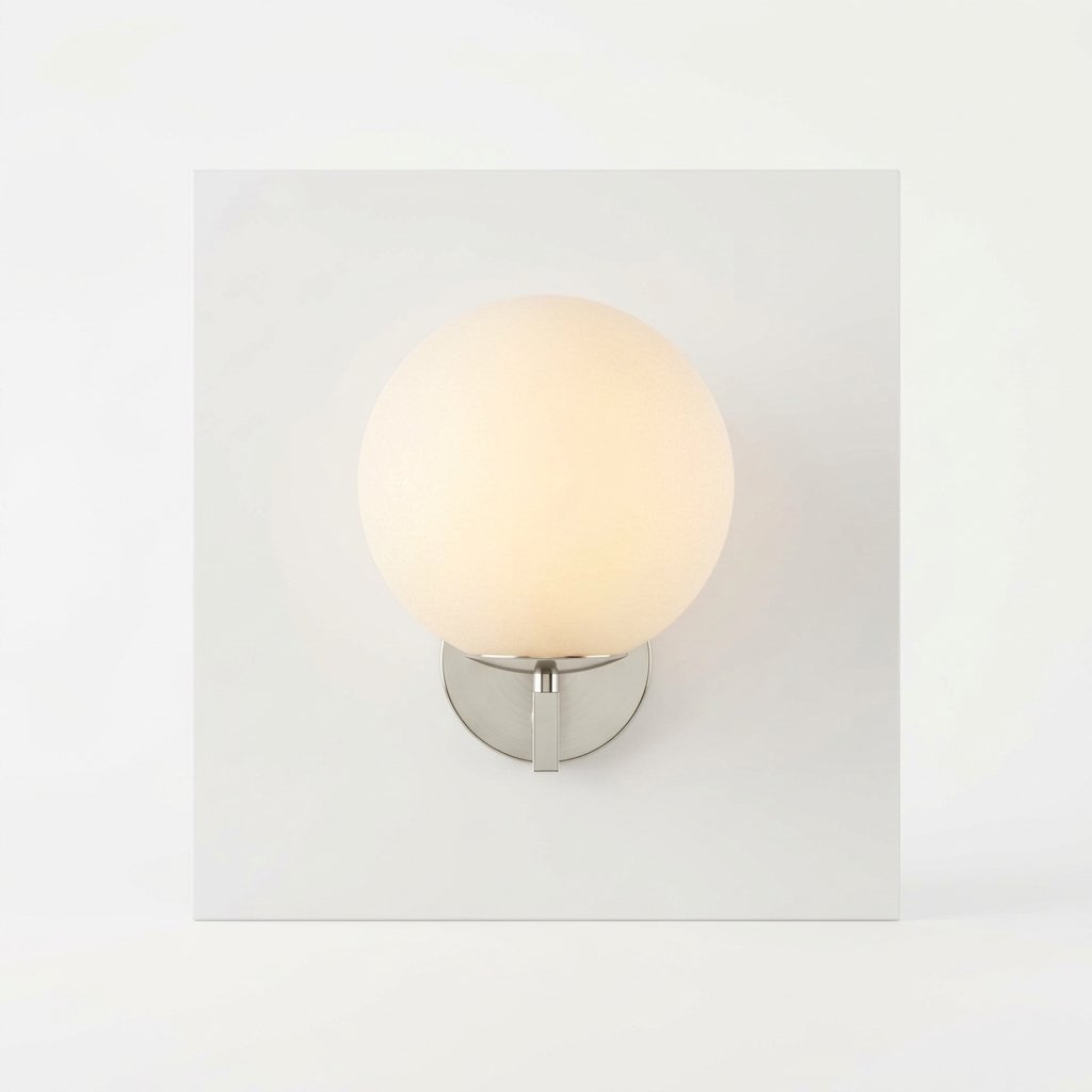 Frosted Glass Globe Wall Light, 3 Sizes — White