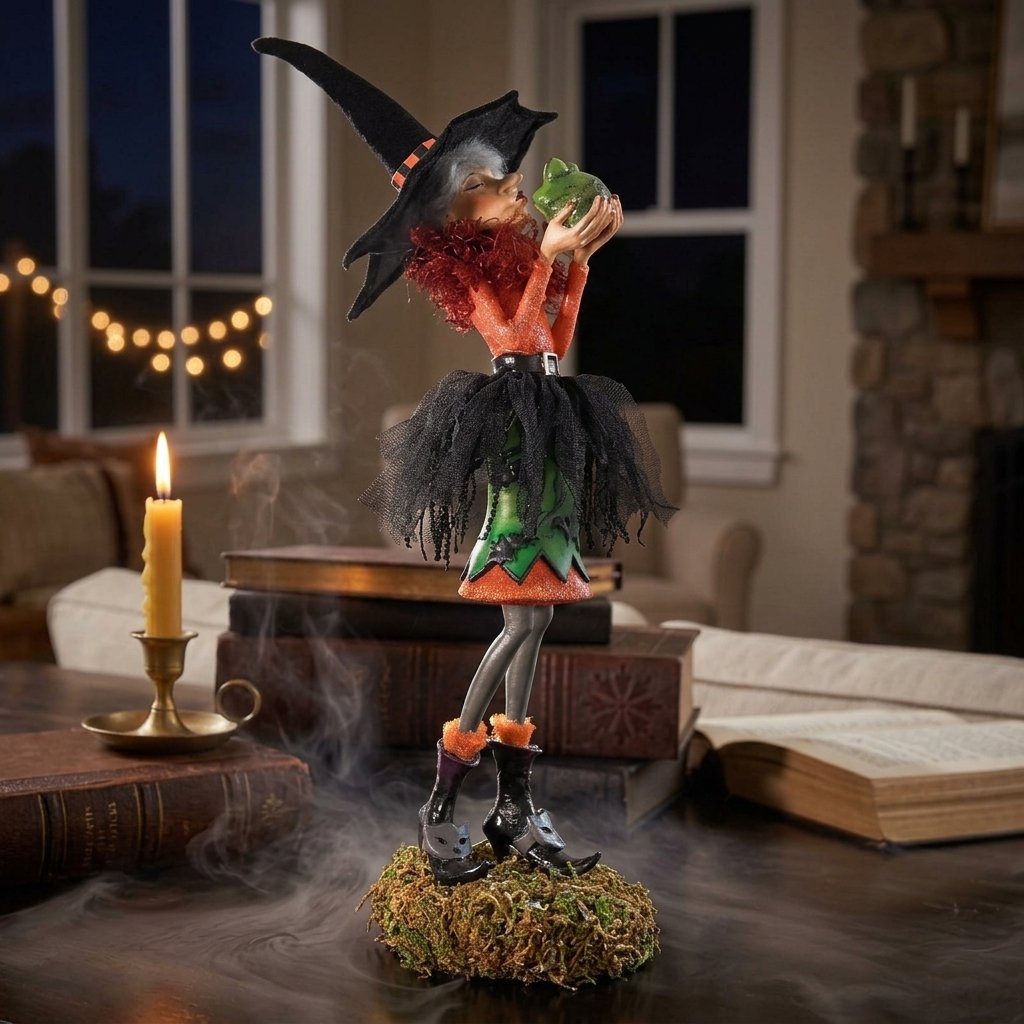 Halloween Witch Figurine – Decorative Indoor Character Figure — Clarice
