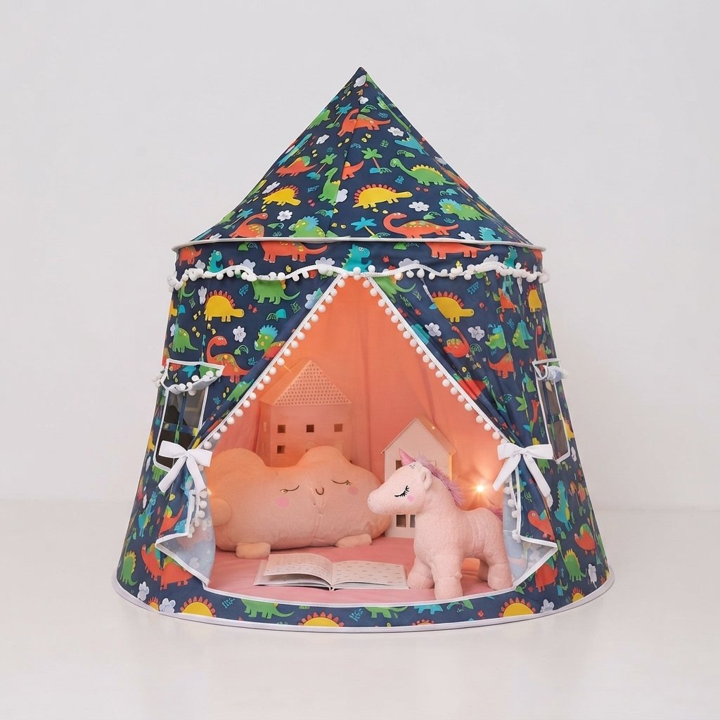 Kids Indoor Play Tent – Princess Castle Teepee — Dinosaur