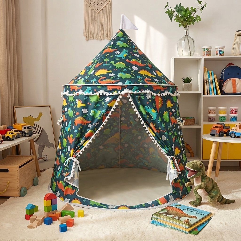 Kids Play Tent – Indoor Teepee for Toddlers & Children — Dinosaur