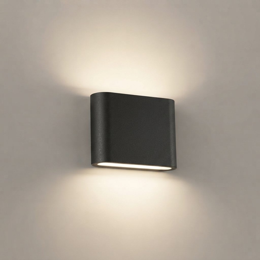 LED Up-Down Wall Light, Indoor & Outdoor, Black or White — Black