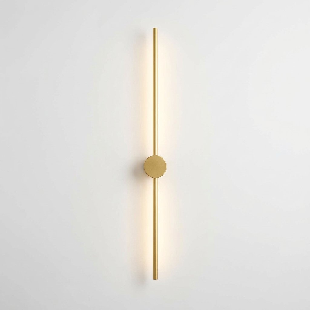 Linear LED Wall Light, Black or Gold, 4 Sizes — Gold