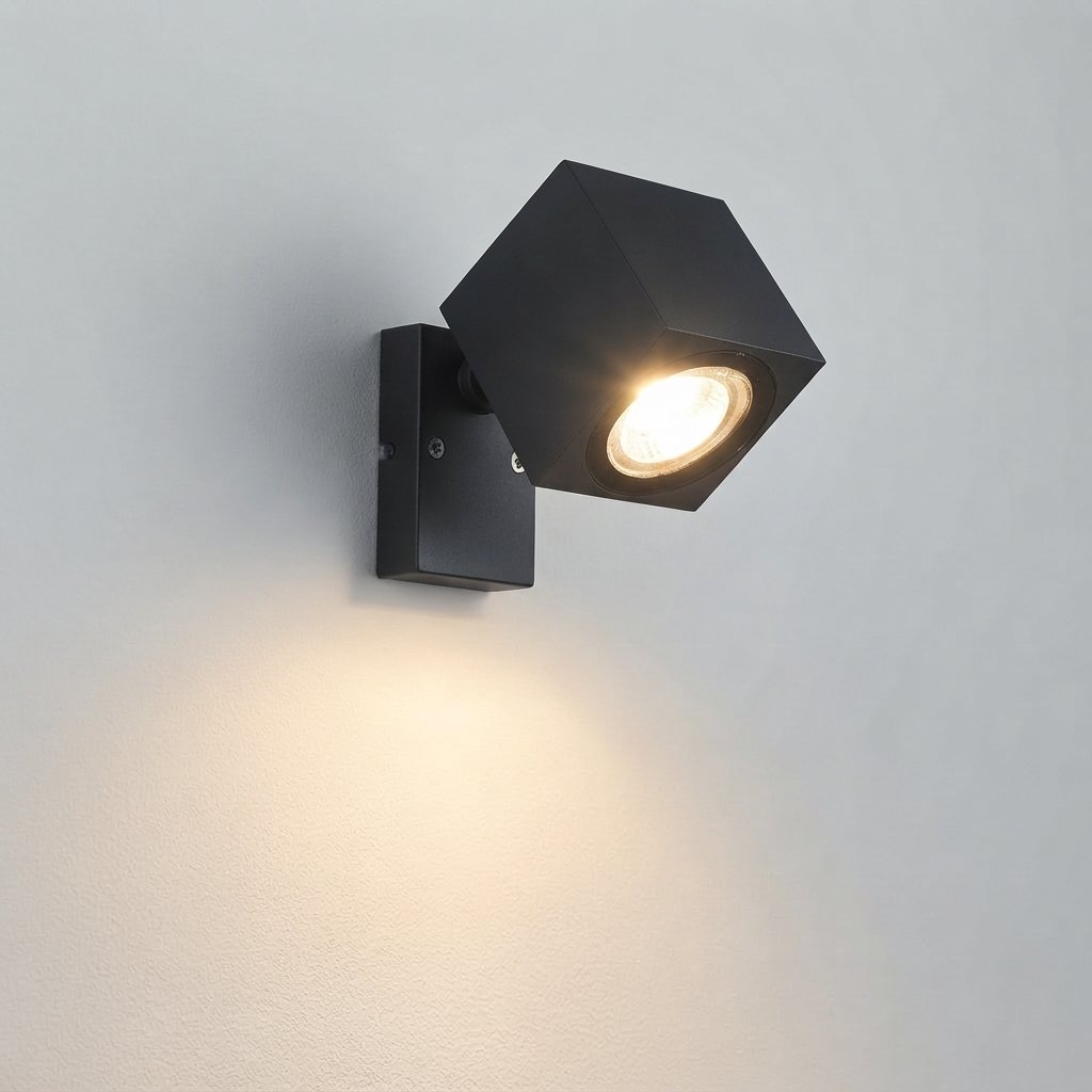 Outdoor Wall Spotlight, Adjustable Aluminium, IP65, 5W LED — Warm White (2700-3500K)