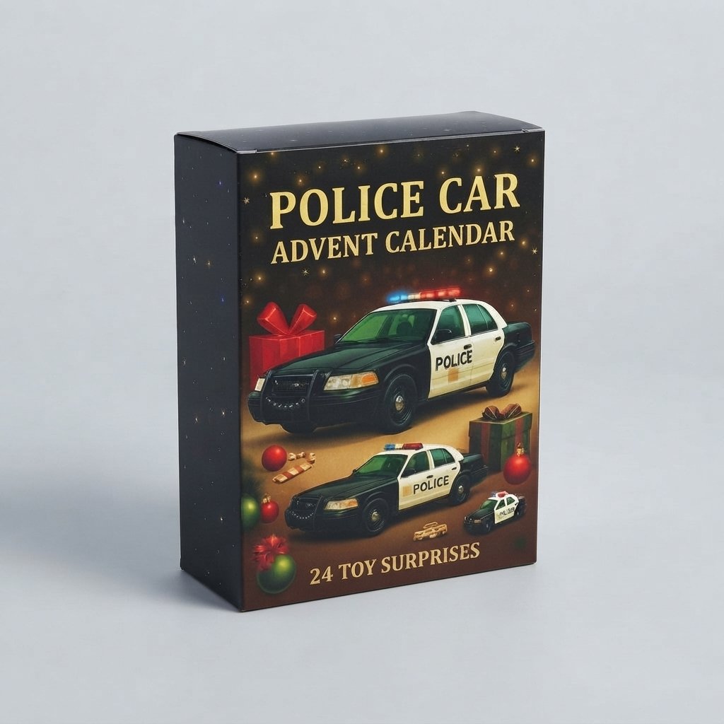 Police Car Advent Calendar with 24 Mini Vehicle Surprises — BUY 2 Advent Calendar ( Best Choice )