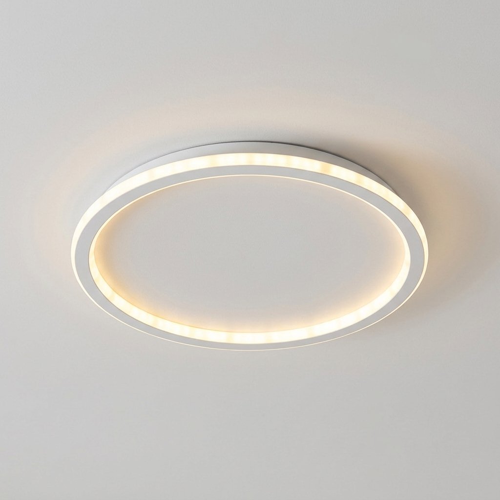 Round LED Ceiling Light, dimmable tri-colour, minimalist — White