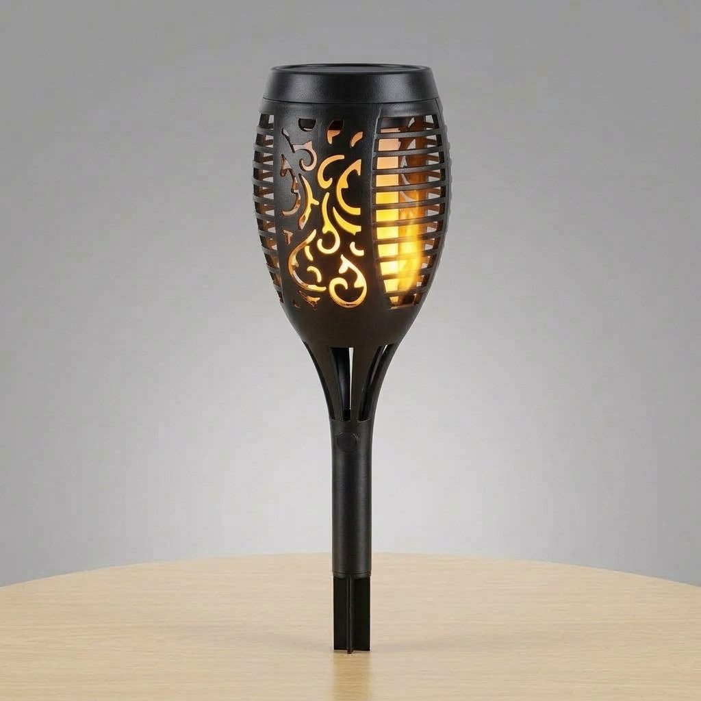 Solar Garden Torch Light with Flickering Flame Effect – Outdoor Pathway and Yard Decoration — 2 PCS