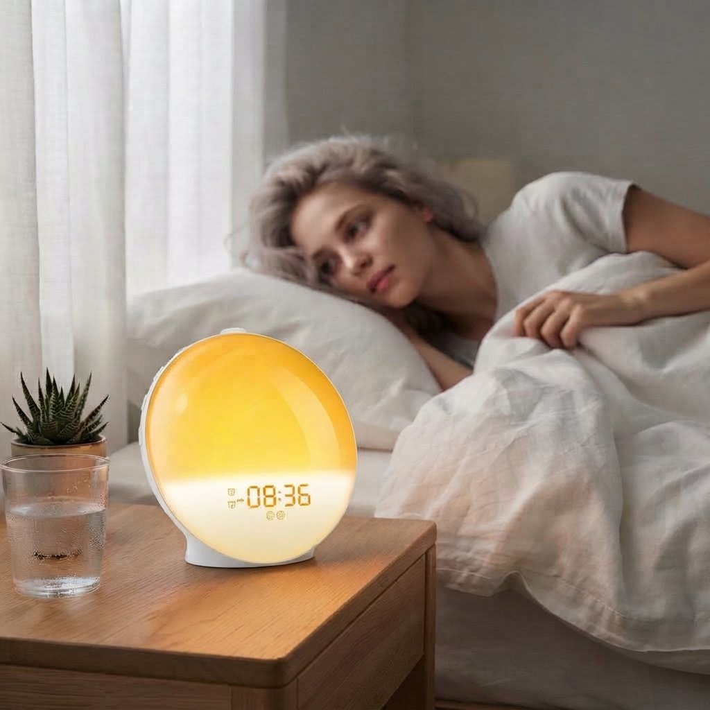 Sunrise Alarm Clock with FM Radio and Dual Alarms — Full Screen